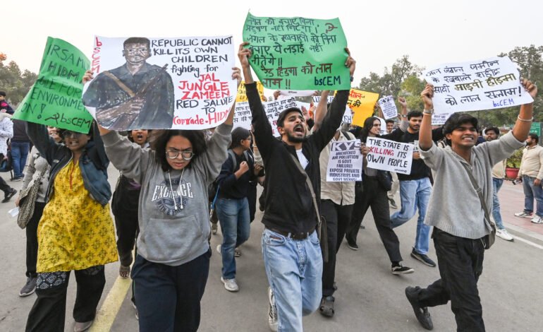 Delhi Pollution Protest Turns Violent; “Madvi Hidma Amar Rahe” Slogans Trigger FIR